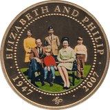 2007 ONE DOLLAR COOK ISLANDS ELIZABETH AND PHILIP 4 - ONE DOLLAR - Cambridgeshire Coins