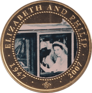 2007 ONE DOLLAR COOK ISLANDS ELIZABETH AND PHILIP 4 - WORLD COINS - Cambridgeshire Coins
