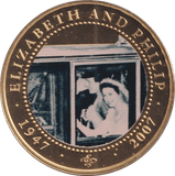2007 ONE DOLLAR COOK ISLANDS ELIZABETH AND PHILIP 4 - WORLD COINS - Cambridgeshire Coins