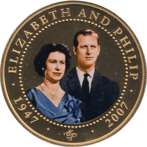 2007 ONE DOLLAR COOK ISLANDS ELIZABETH AND PHILIP 6 - ONE DOLLAR - Cambridgeshire Coins