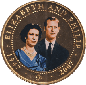 2007 ONE DOLLAR COOK ISLANDS ELIZABETH AND PHILIP 7 - WORLD COINS - Cambridgeshire Coins