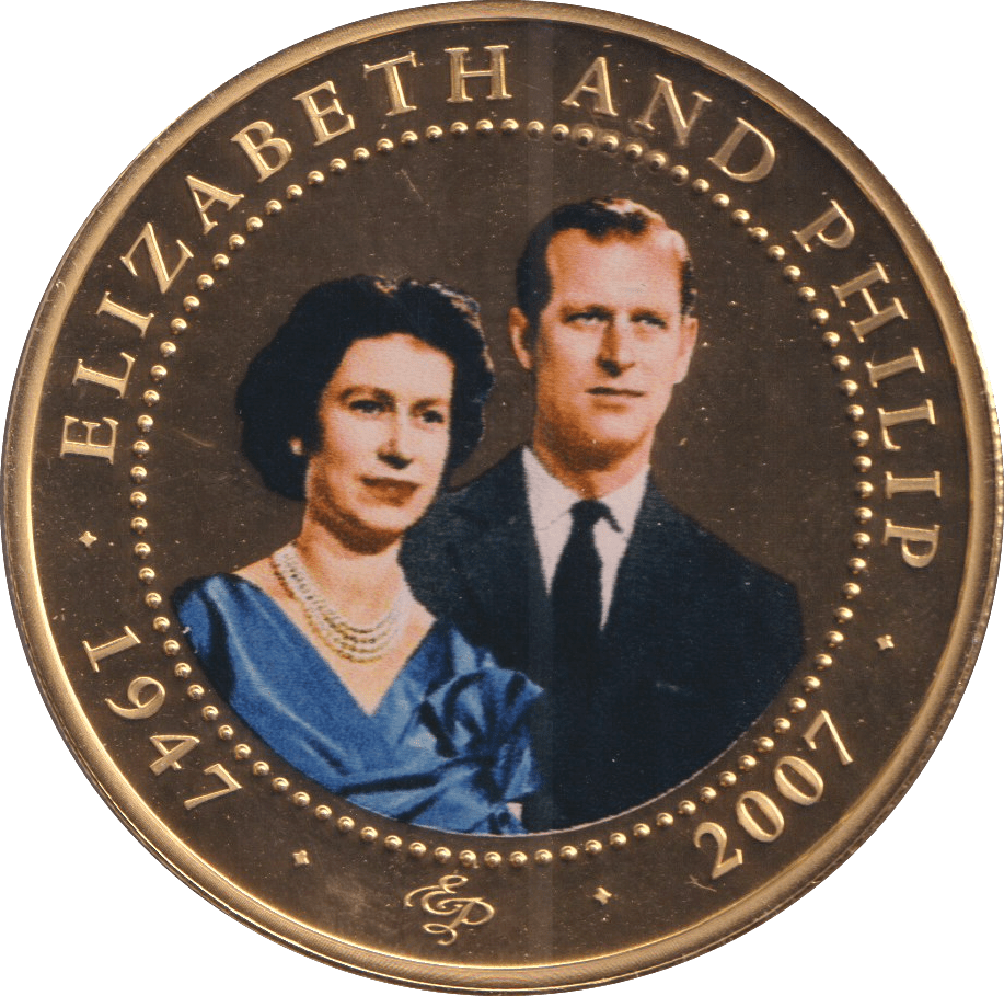 2007 ONE DOLLAR COOK ISLANDS ELIZABETH AND PHILIP 7 - WORLD COINS - Cambridgeshire Coins