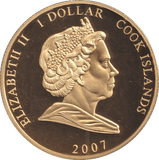 2007 ONE DOLLAR COOK ISLANDS ELIZABETH AND PHILIP 8 - WORLD COINS - Cambridgeshire Coins