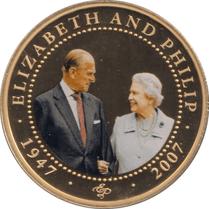 2007 ONE DOLLAR COOK ISLANDS ELIZABETH AND PHILIP 9 - ONE DOLLAR - Cambridgeshire Coins