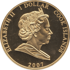 2007 ONE DOLLAR COOK ISLANDS ELIZABETH AND PHILIP 9 - ONE DOLLAR - Cambridgeshire Coins