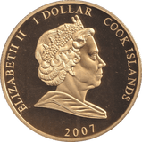 2007 ONE DOLLAR COOK ISLANDS ELIZABETH AND PHILIP 9 - WORLD COINS - Cambridgeshire Coins