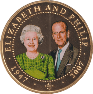 2007 ONE DOLLAR COOK ISLANDS ELIZABETH AND PHILIP 9 - WORLD COINS - Cambridgeshire Coins