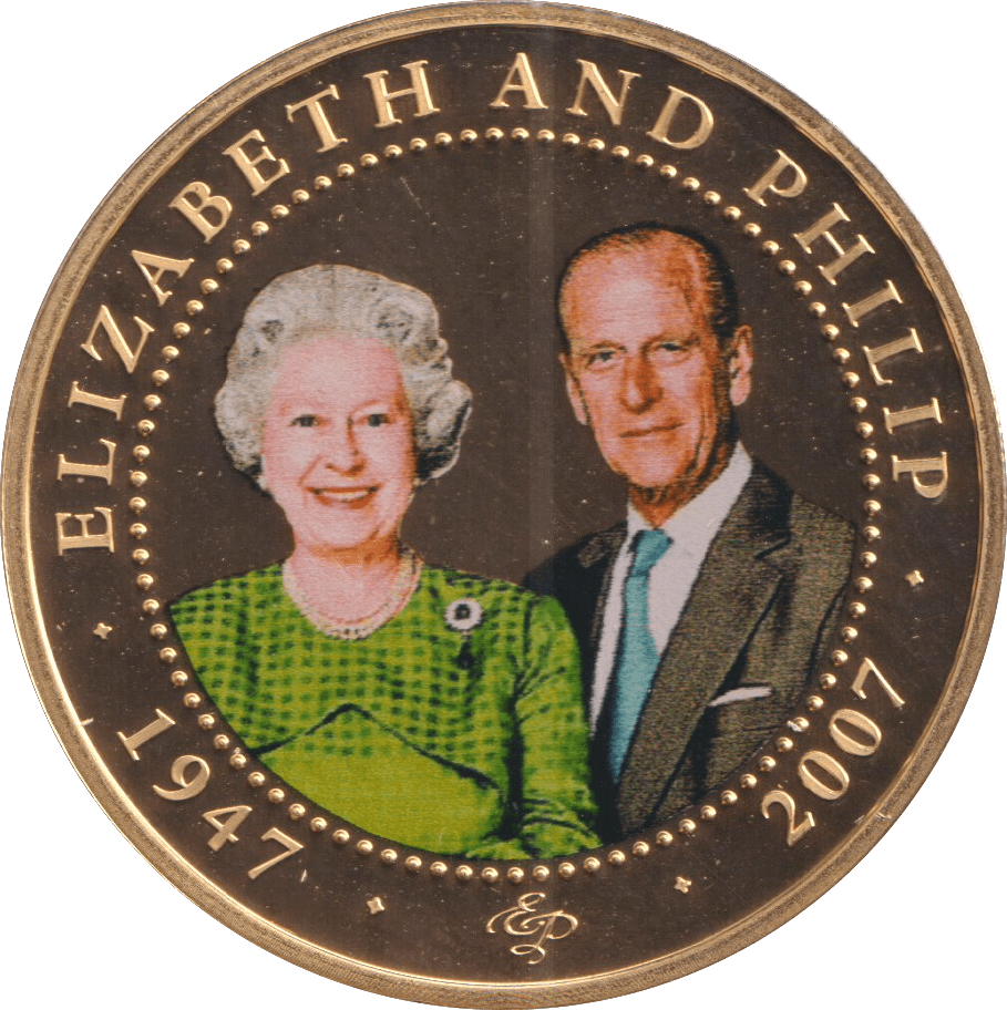 2007 ONE DOLLAR COOK ISLANDS ELIZABETH AND PHILIP 9 - WORLD COINS - Cambridgeshire Coins