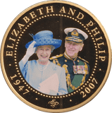 2007 ONE DOLLAR COOK ISLANDS ELIZABETH AND PHILIP - WORLD COINS - Cambridgeshire Coins