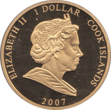 2007 ONE DOLLAR COOK ISLANDS ELIZABETH AND PHILIP - WORLD COINS - Cambridgeshire Coins