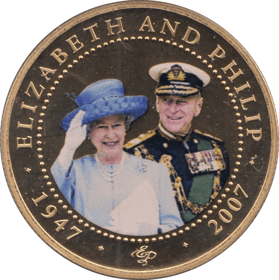 2007 ONE DOLLAR COOK ISLANDS ELIZABETH AND PHILIP - WORLD COINS - Cambridgeshire Coins