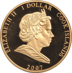 2007 ONE DOLLAR COOK ISLANDS ELIZABETH AND PHILIP - WORLD COINS - Cambridgeshire Coins