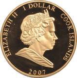 2007 ONE DOLLAR COOK ISLANDS ELIZABETH AND PHILIP - WORLD COINS - Cambridgeshire Coins