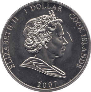 2007 ONE DOLLAR COOK ISLANDS F311 - WORLD COINS - Cambridgeshire Coins