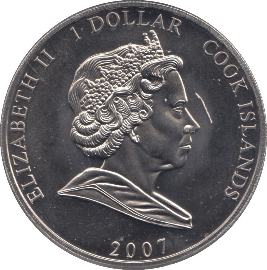 2007 ONE DOLLAR COOK ISLANDS F311 - WORLD COINS - Cambridgeshire Coins