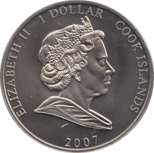2007 ONE DOLLAR COOK ISLANDS F384 - WORLD COINS - Cambridgeshire Coins