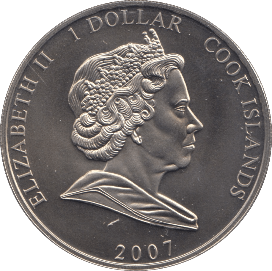2007 ONE DOLLAR COOK ISLANDS F384 - WORLD COINS - Cambridgeshire Coins