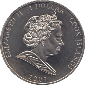 2007 ONE DOLLAR COOK ISLANDS F429 - WORLD COINS - Cambridgeshire Coins