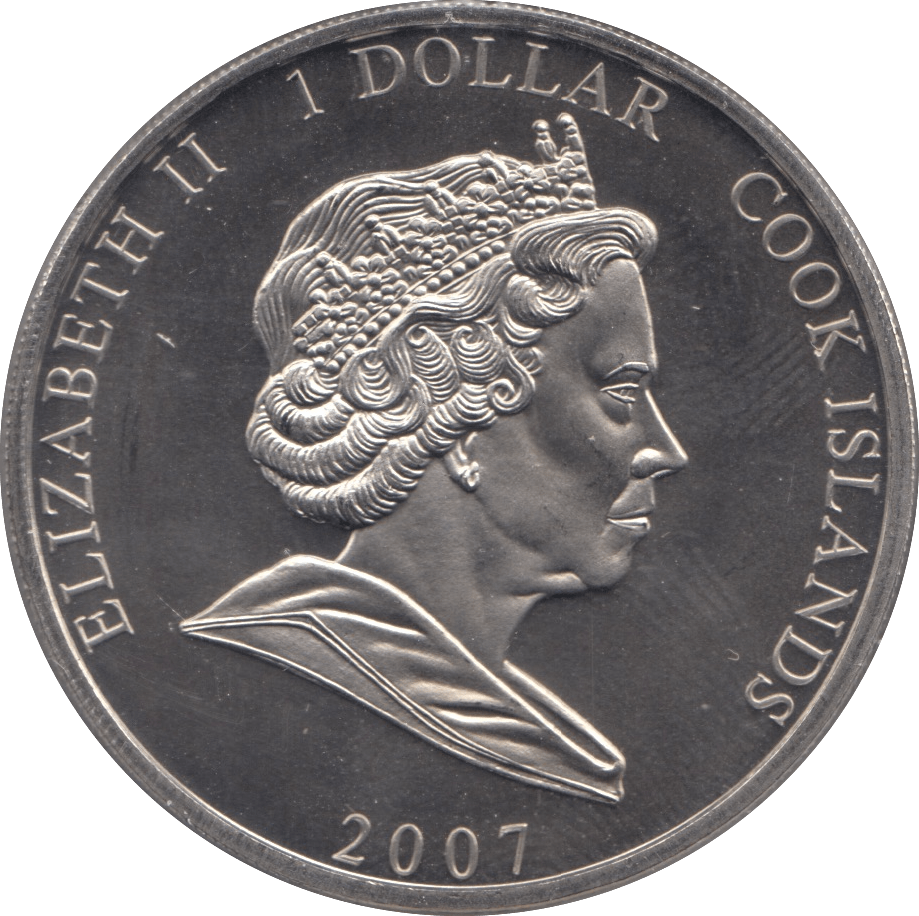 2007 ONE DOLLAR COOK ISLANDS F563 - WORLD COINS - Cambridgeshire Coins