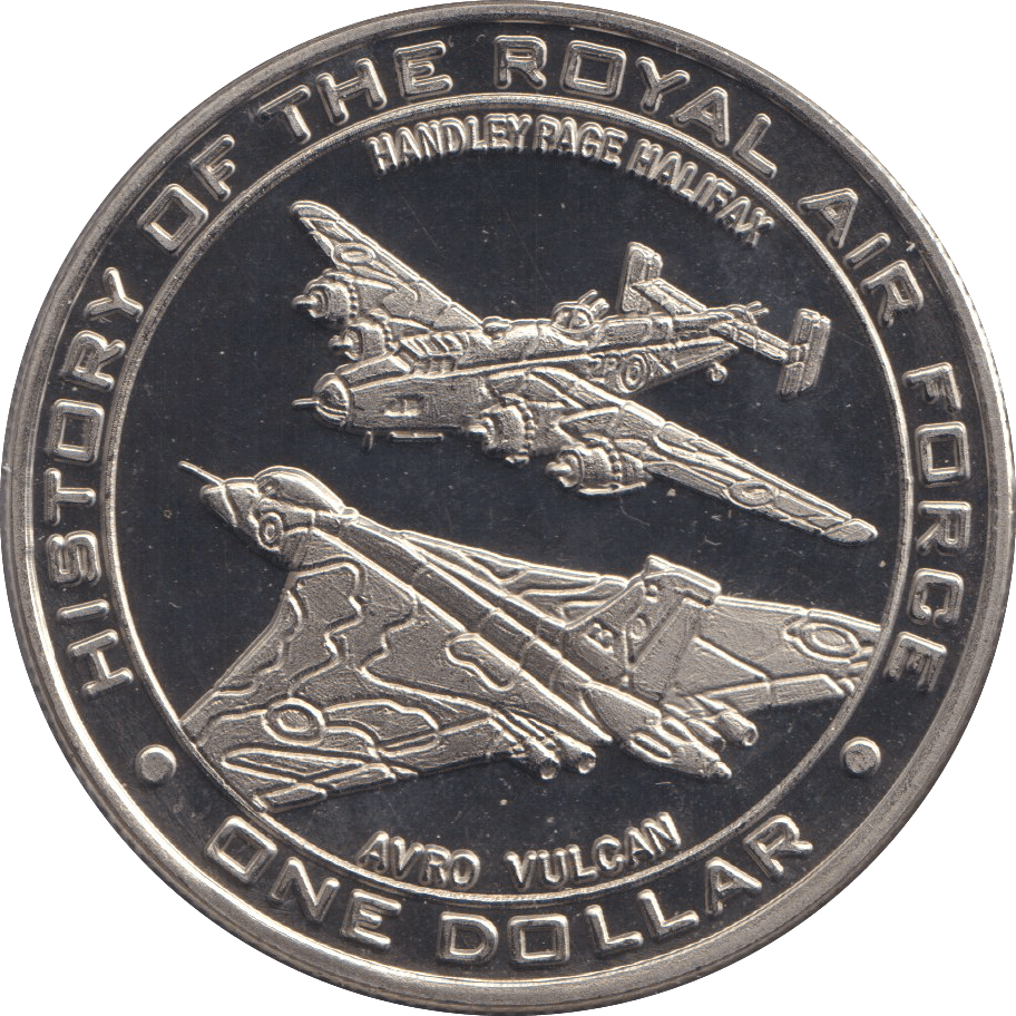 2007 ONE DOLLAR HISTORY OF THE RAF - AVRO VULCAN - 10 DOLLARS - Cambridgeshire Coins