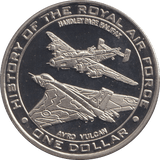 2007 ONE DOLLAR HISTORY OF THE RAF - AVRO VULCAN - 10 DOLLARS - Cambridgeshire Coins