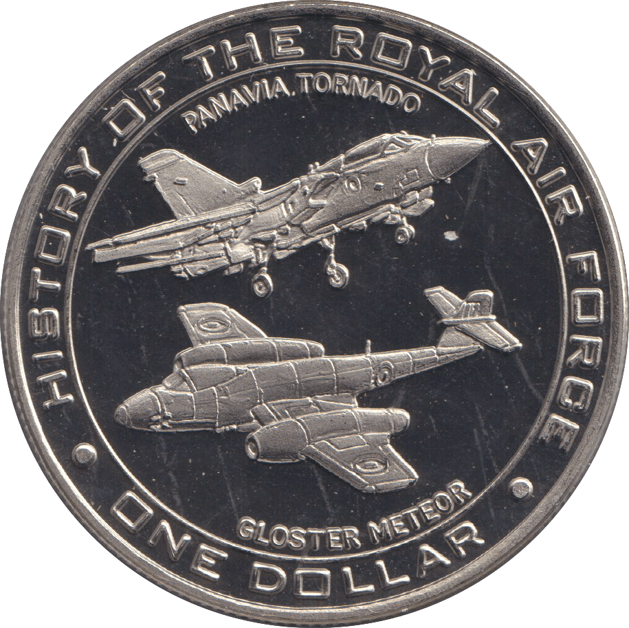 2007 ONE DOLLAR HISTORY OF THE RAF - GLOSTER METEOR - 10 DOLLARS - Cambridgeshire Coins