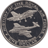 2007 ONE DOLLAR HISTORY OF THE RAF - GLOSTER METEOR - 10 DOLLARS - Cambridgeshire Coins