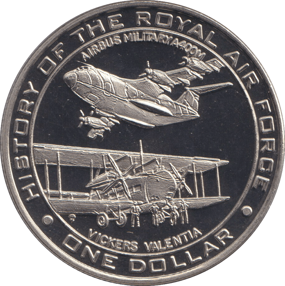 2007 ONE DOLLAR HISTORY OF THE RAF - VICKERS VALENTIA - 10 DOLLARS - Cambridgeshire Coins