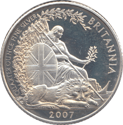 2007 QUARTER BRITANNIA 1/4 OZ FINE SILVER - SILVER BRITANNIA - Cambridgeshire Coins