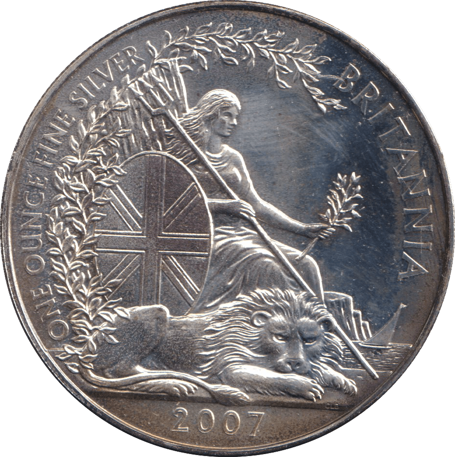 2007 SILVER BRITANNIA ONE OUNCE TWO POUNDS 2 - SILVER BRITANNIA - Cambridgeshire Coins