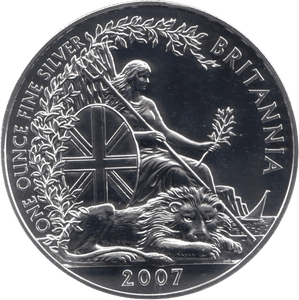 2007 SILVER BRITANNIA ONE OUNCE TWO POUNDS - Cambridgeshire Coins