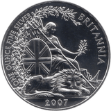 2007 SILVER BRITANNIA ONE OUNCE TWO POUNDS - Cambridgeshire Coins