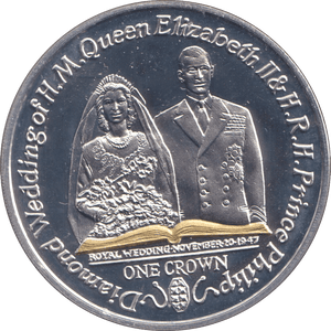 2007 SILVER CROWN ROYAL WEDDING - SILVER WORLD COINS - Cambridgeshire Coins