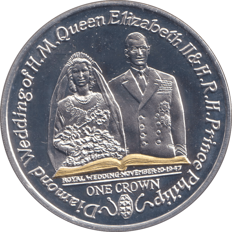 2007 SILVER CROWN ROYAL WEDDING - SILVER WORLD COINS - Cambridgeshire Coins