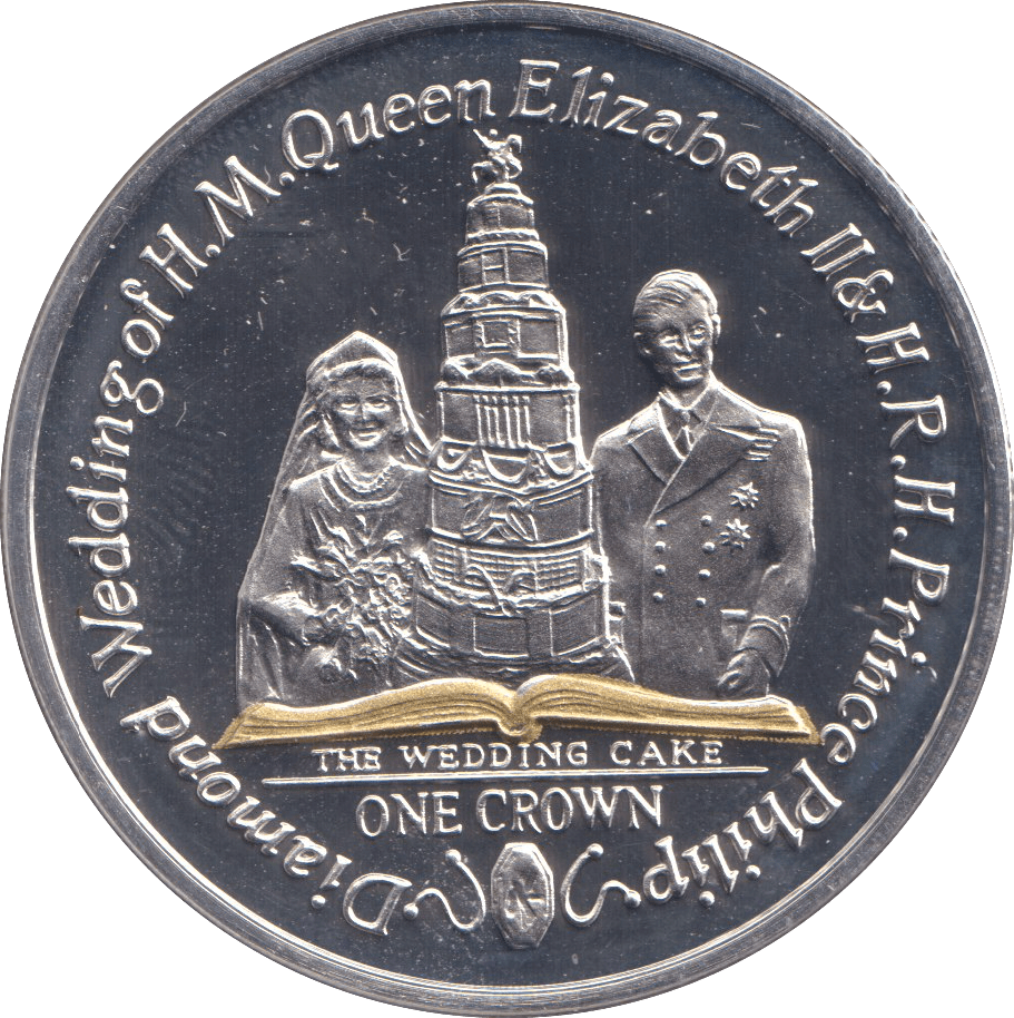 2007 SILVER CROWN THE WEDDING CAKE - SILVER WORLD COINS - Cambridgeshire Coins