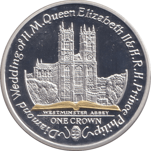 2007 SILVER CROWN WESTMINSTER ABBEY - SILVER WORLD COINS - Cambridgeshire Coins