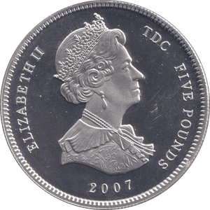 2007 SILVER FIVE POUNDS ANNIVERSARY - SILVER WORLD COINS - Cambridgeshire Coins