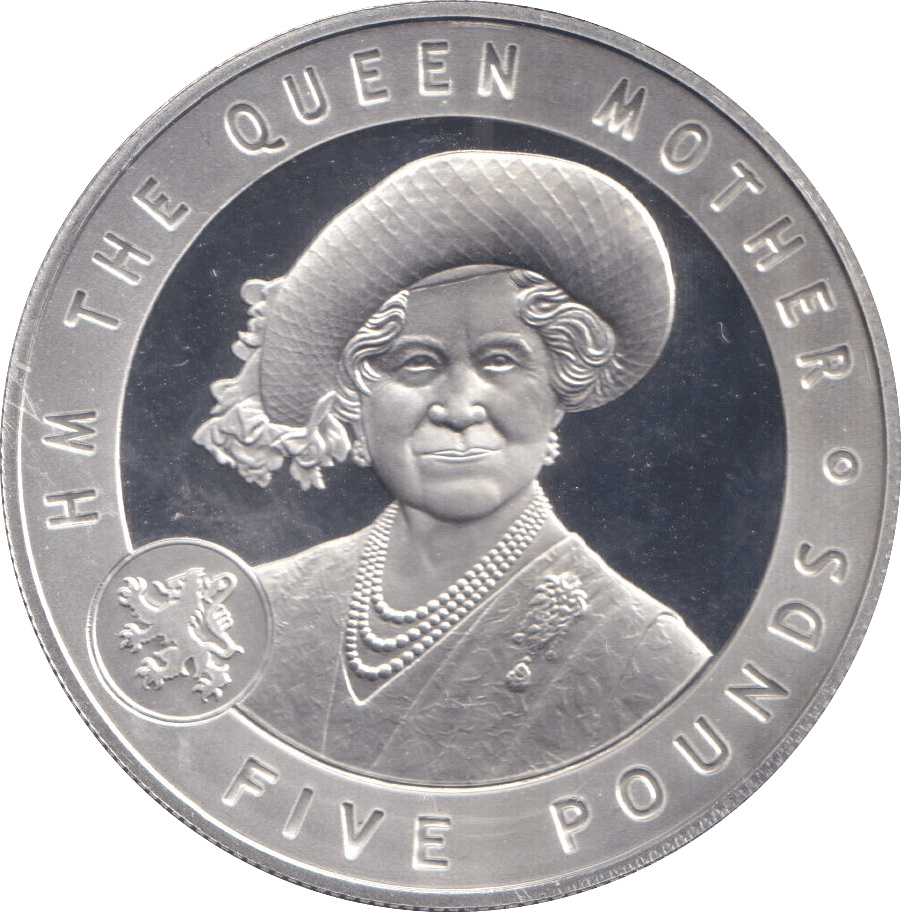 2007 SILVER FIVE POUNDS BAILIWICK OF JERSEY HM THE QUEEN MOTHER - SILVER WORLD COINS - Cambridgeshire Coins