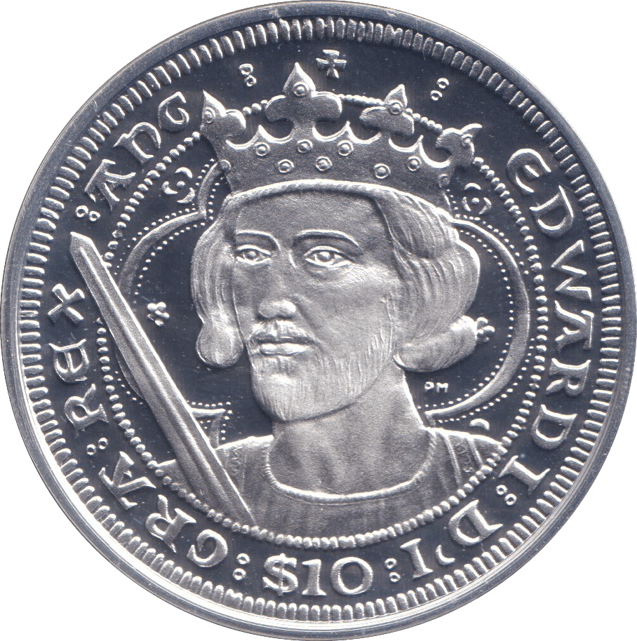 2007 SILVER PROOF 10 DOLLAR EDWARD I - SILVER WORLD COINS - Cambridgeshire Coins