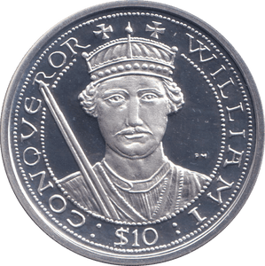 2007 SILVER PROOF 10 DOLLAR WILLIAM I - SILVER WORLD COINS - Cambridgeshire Coins
