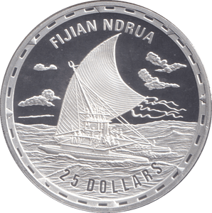 2007 SILVER PROOF 25 DOLLAR FIJIAN NDRUA SOLOMON ISLANDS - SILVER WORLD COINS - Cambridgeshire Coins