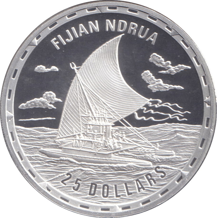 2007 SILVER PROOF 25 DOLLAR FIJIAN NDRUA SOLOMON ISLANDS - SILVER WORLD COINS - Cambridgeshire Coins