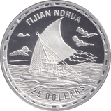 2007 SILVER PROOF 25 DOLLAR FIJIAN NDRUA SOLOMON ISLANDS - SILVER WORLD COINS - Cambridgeshire Coins