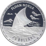 2007 SILVER PROOF 25 DOLLAR FIJIAN NDRUA - SILVER WORLD COINS - Cambridgeshire Coins