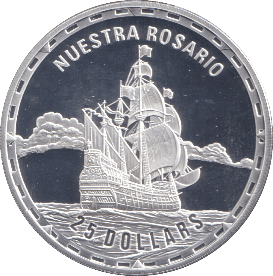 2007 SILVER PROOF 25 DOLLAR NUESTRA ROSARIO SOLOMON ISLANDS - SILVER WORLD COINS - Cambridgeshire Coins