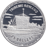 2007 SILVER PROOF 25 DOLLAR TRIREME ROMANO SOLOMON ISLANDS - SILVER WORLD COINS - Cambridgeshire Coins