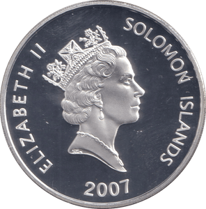 2007 SILVER PROOF 25 DOLLAR USS HARTFORD SOLOMON ISLANDS - SILVER WORLD COINS - Cambridgeshire Coins