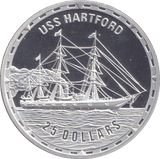 2007 SILVER PROOF 25 DOLLAR USS HARTFORD - SILVER WORLD COINS - Cambridgeshire Coins