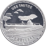 2007 SILVER PROOF 25 DOLLAR USS TAUTOG SOLOMON ISLANDS - SILVER WORLD COINS - Cambridgeshire Coins
