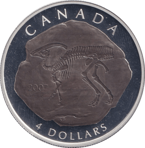 2007 SILVER PROOF 4 DOLLARS CANADA - SILVER WORLD COINS - Cambridgeshire Coins
